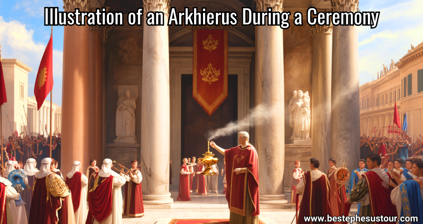 Illustration of an Arkhierus During a Ceremony in Ephesus