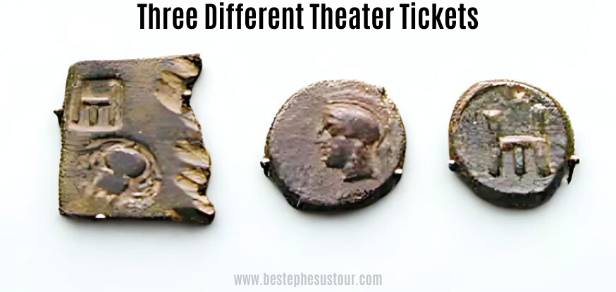 Three Different Ancient Theater Tickets from Ephesus